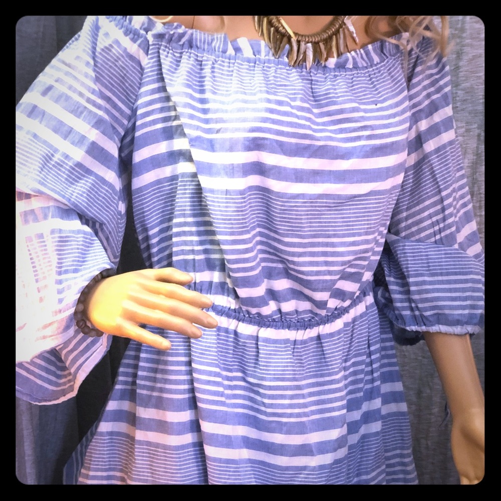 Lovers & Friends periwinkle & white striped Tunic